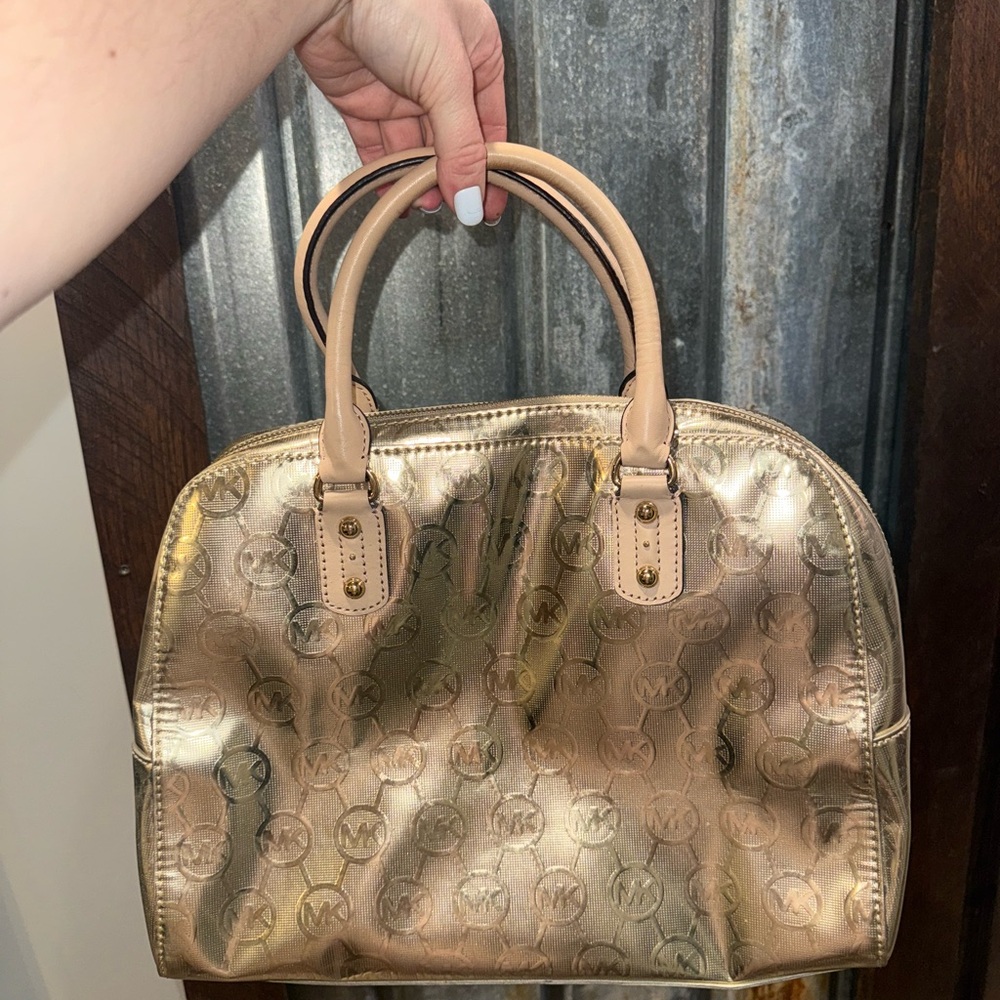 Michael Kors Metallic Gold Satchel